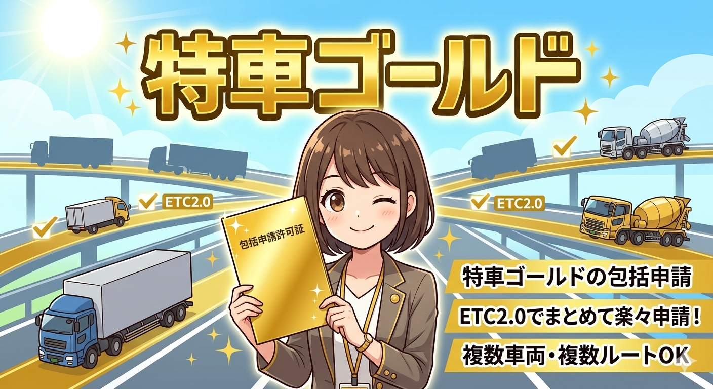 特車ゴールドで包括申請できます 注意点も解説