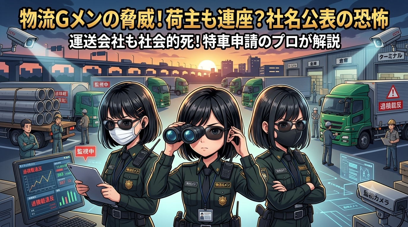 物流Gメン（トラック・物流Gメン）のとは？特車申請をサボる会社は一発アウト？