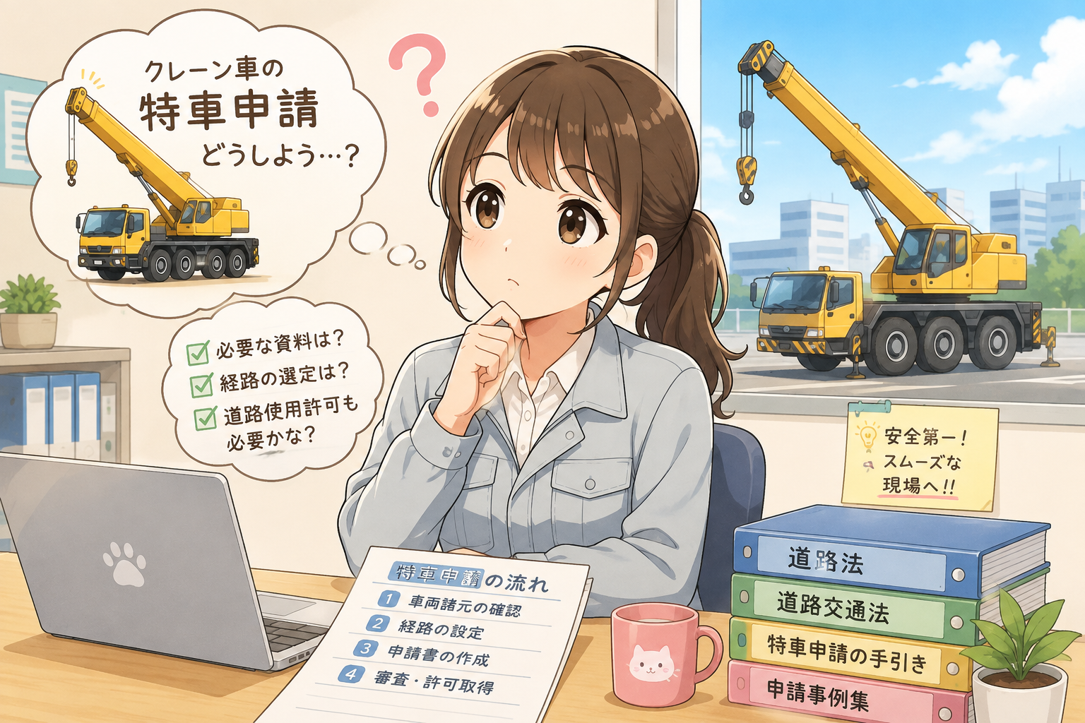 クレーン車（ラフター・トラッククレーン）の特車申請｜申請の流れ